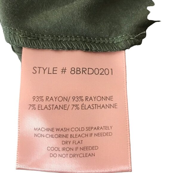 BADGLEY Mischka Olive Green Midi Dress Size S - Picture 7 of 7